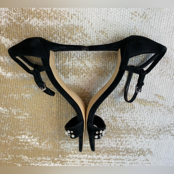 MICHAEL KORS Simone Black Suede Pearl Stud Dress Heels NWOT | Size 9 - Picture 10 of 16